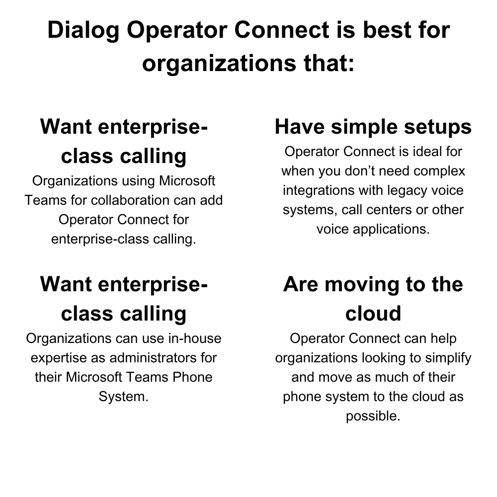 Dialog Operator connect